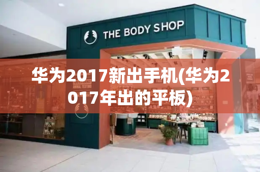 华为2017新出手机(华为2017年出的平板)