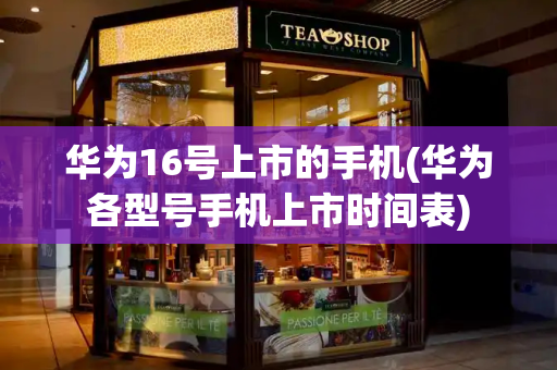 华为16号上市的手机(华为各型号手机上市时间表)-第1张图片-星选测评