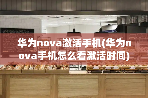 华为nova激活手机(华为nova手机怎么看激活时间)-第1张图片-星选测评
