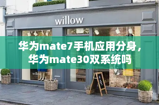华为mate7手机应用分身，华为mate30双系统吗-第1张图片-星选测评