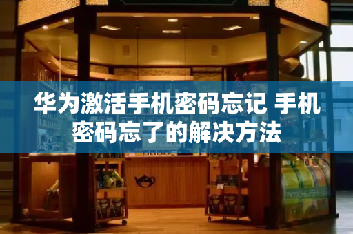 华为激活手机密码忘记 手机密码忘了的解决方法-第1张图片-星选测评