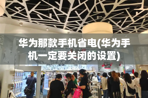 华为那款手机省电(华为手机一定要关闭的设置)-第1张图片-星选测评