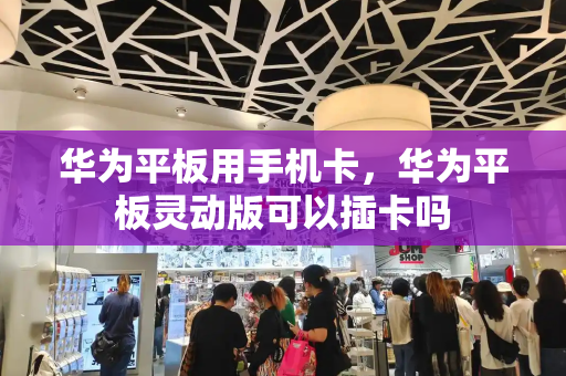华为平板用手机卡，华为平板灵动版可以插卡吗-第1张图片-星选测评