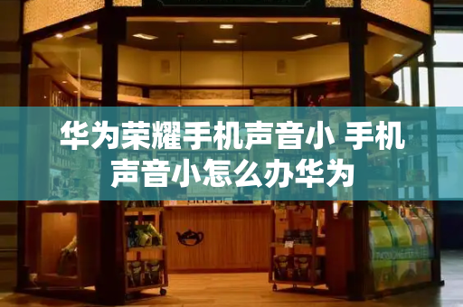 华为荣耀手机声音小 手机声音小怎么办华为
