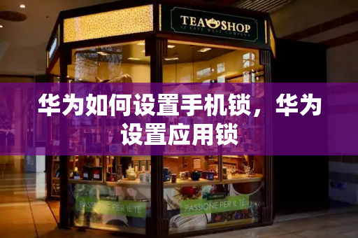 华为如何设置手机锁，华为设置应用锁