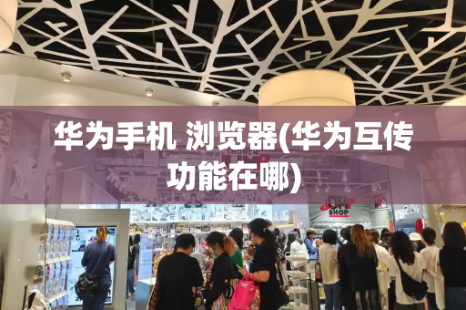 华为手机 浏览器(华为互传功能在哪)