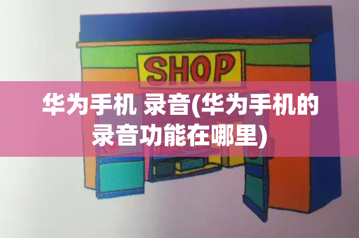 华为手机 录音(华为手机的录音功能在哪里)