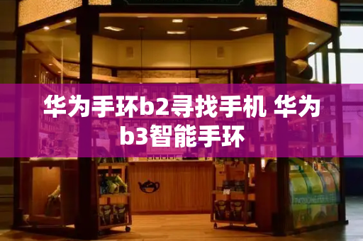 华为手环b2寻找手机 华为b3智能手环