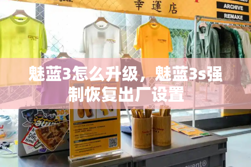 魅蓝3怎么升级，魅蓝3s强制恢复出厂设置-第1张图片-星选测评