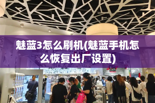 魅蓝3怎么刷机(魅蓝手机怎么恢复出厂设置)-第1张图片-星选测评
