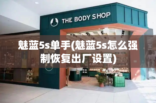 魅蓝5s单手(魅蓝5s怎么强制恢复出厂设置)-第1张图片-星选测评