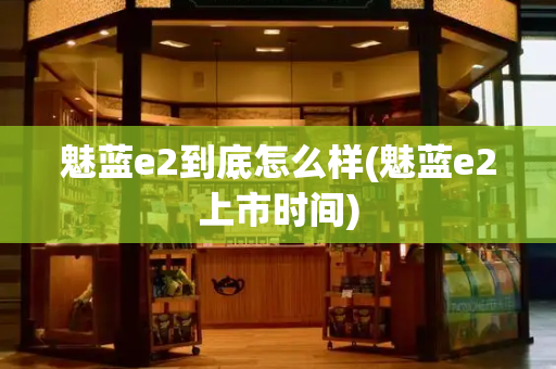 魅蓝e2到底怎么样(魅蓝e2上市时间)