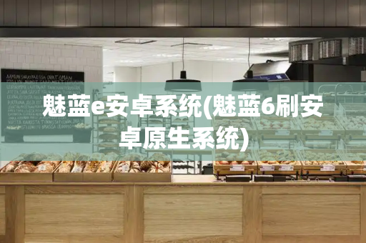 魅蓝e安卓系统(魅蓝6刷安卓原生系统)