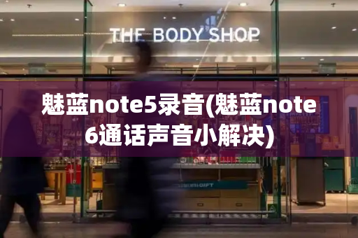 魅蓝note5录音(魅蓝note6通话声音小解决)