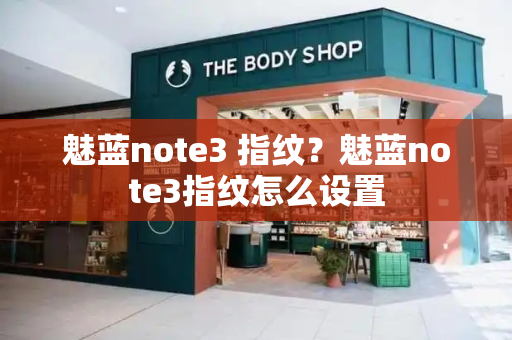 魅蓝note3 指纹？魅蓝note3指纹怎么设置-第1张图片-星选测评
