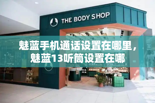 魅蓝手机通话设置在哪里，魅蓝13听筒设置在哪-第1张图片-星选测评