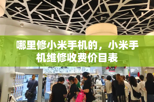 哪里修小米手机的，小米手机维修收费价目表