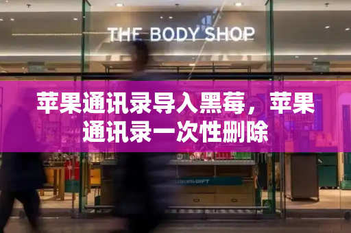 苹果通讯录导入黑莓，苹果通讯录一次性删除