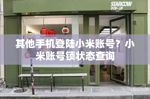 其他手机登陆小米账号？小米账号锁状态查询