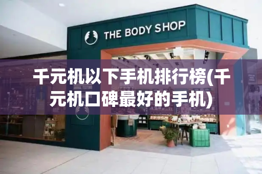 千元机以下手机排行榜(千元机口碑最好的手机)