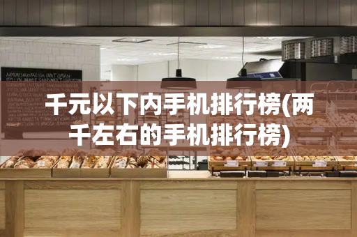 千元以下内手机排行榜(两千左右的手机排行榜)-第1张图片-星选测评