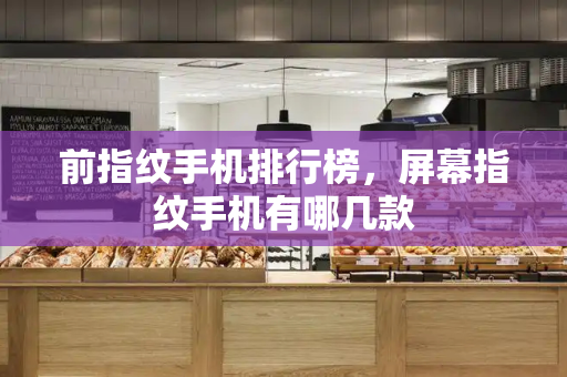 前指纹手机排行榜，屏幕指纹手机有哪几款-第1张图片-星选测评