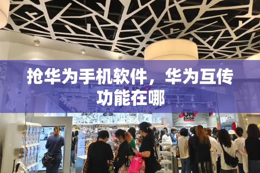 抢华为手机软件，华为互传功能在哪-第1张图片-星选测评
