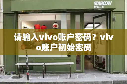 请输入vivo账户密码？vivo账户初始密码-第1张图片-星选测评