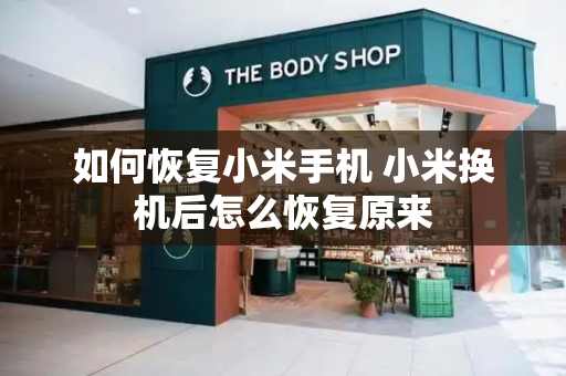 如何恢复小米手机 小米换机后怎么恢复原来-第1张图片-星选测评