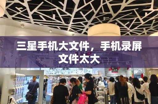 三星手机大文件，手机录屏文件太大-第1张图片-星选测评