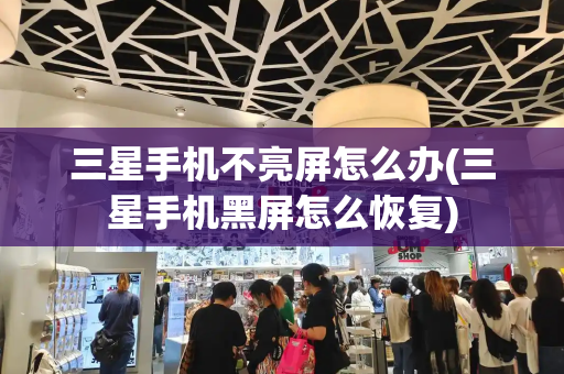 三星手机不亮屏怎么办(三星手机黑屏怎么恢复)