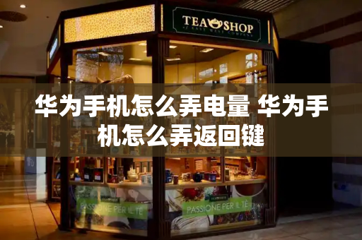 华为手机怎么弄电量 华为手机怎么弄返回键-第1张图片-星选测评