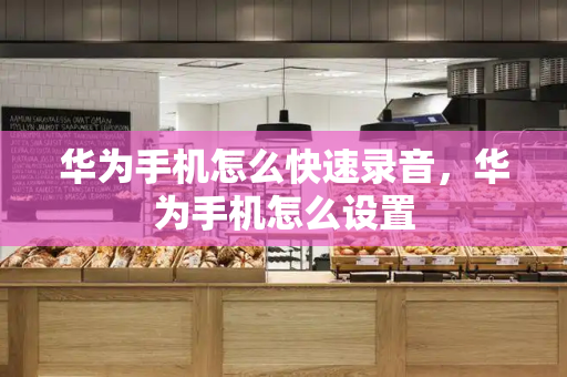 华为手机怎么快速录音，华为手机怎么设置-第1张图片-星选测评