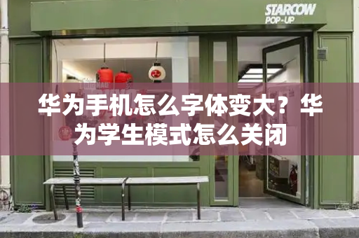 华为手机怎么字体变大？华为学生模式怎么关闭-第1张图片-星选测评