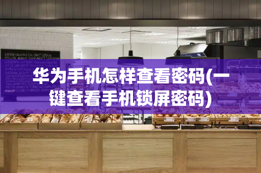 华为手机怎样查看密码(一键查看手机锁屏密码)