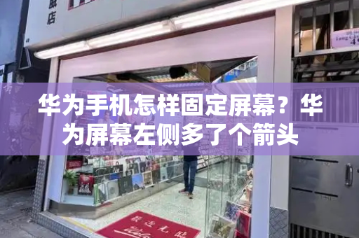 华为手机怎样固定屏幕？华为屏幕左侧多了个箭头-第1张图片-星选测评