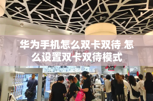 华为手机怎么双卡双待 怎么设置双卡双待模式-第1张图片-星选测评