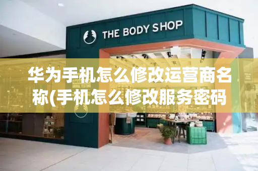 华为手机怎么修改运营商名称(手机怎么修改服务密码)